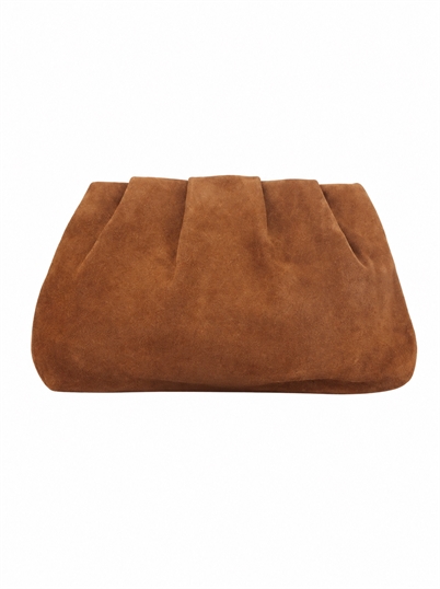 Beck Söndergaard - Suede Clutch Taske - Cognac Brown